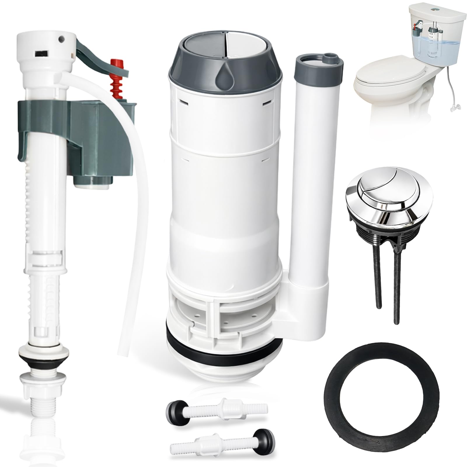 Amazon.com: 3-Inch Dual Flush Toilet Repair Kit for 2-Piece
